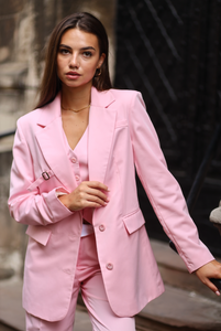 pink oversized blazer for women
