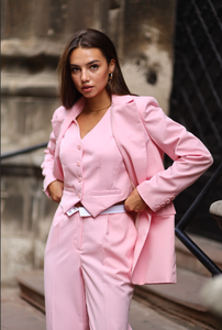 pink oversized blazer for women