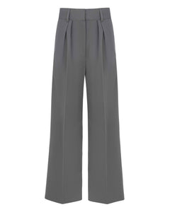 grey wide-leg pants for women