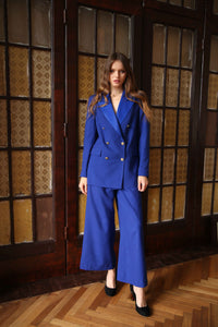 woolen royal blue suit