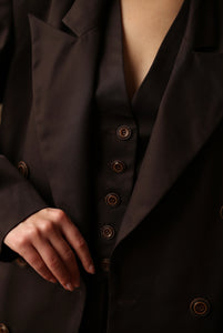 brown waistcoat for women