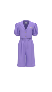Linen lavender suit for women